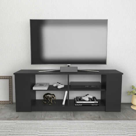 Decorotika Space Meuble TV TV Cabinet With Open Shelves For TVs Up To 55 - Anthracite (1/4)