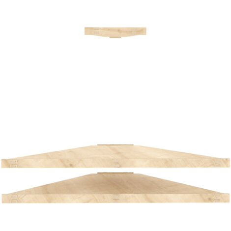 Decorotika - Mensi Corner 3-Pieces Wall Mounted Corner Meuble TV Meuble TV (1/5)