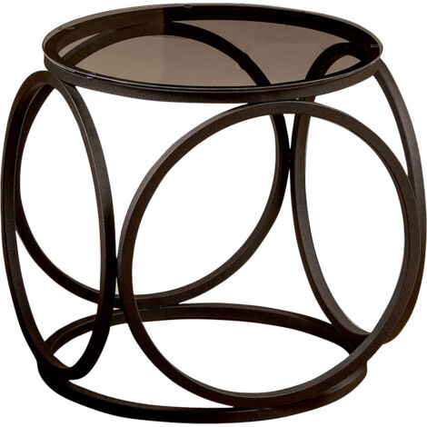 Decorotika - Mimo Modern Design Metal and Glass Table Basse - Noir (1/5)
