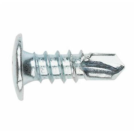 Vis autoperceuse filetées à tôle et PVC - Tête type rivet - Empreinte PH - Zinguée 3,5 x 13 - Boite de 500