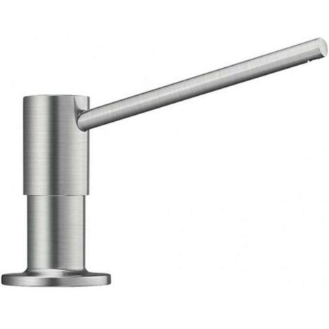 Blanco – Distributeur de savon inox brossé 300 ml – Remplissage par le haut – Hauteur 84 mm – Diamètre trou 35 mm – 521541