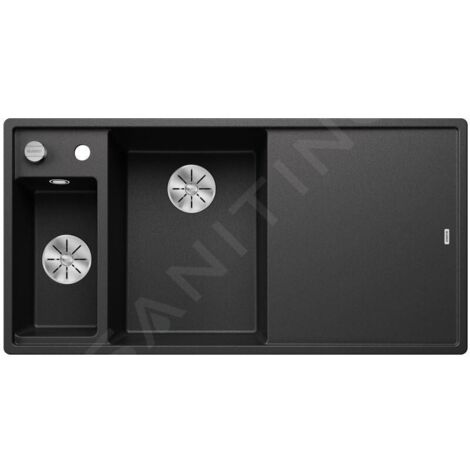 Blanco Axia III 6 - Évier en silgranit 1000x510 mm, avec commande de vidage et accessoires, InFino, anthracite 524643 (1/4)