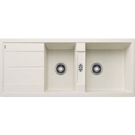 Evier Blanco Metra 8S Silgranit - BLANC SOFT - Vidage : Manuel