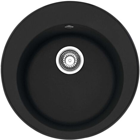 Cuve Rotondo Fragranit ROG 610-51 - Noir Mat - Automatique - Ø510 x 200 mm (sous-meuble 45 cm) - Franke (1/2)