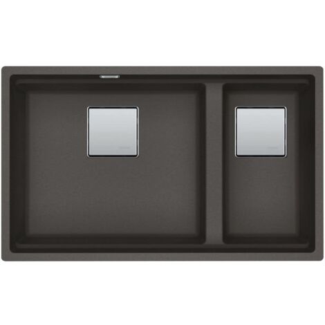 Evier Franke Kubus 2.0 Fragranit+ KNG120 - Gris Ardoise - Vidage : Automatique