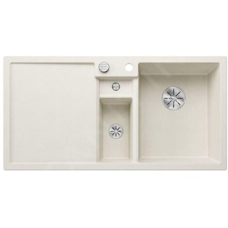 Blanco Collectis 6 - Évier en silgranit 1000x510 mm, avec commande de vidage et accessoires, InFino, blanc doux 527058