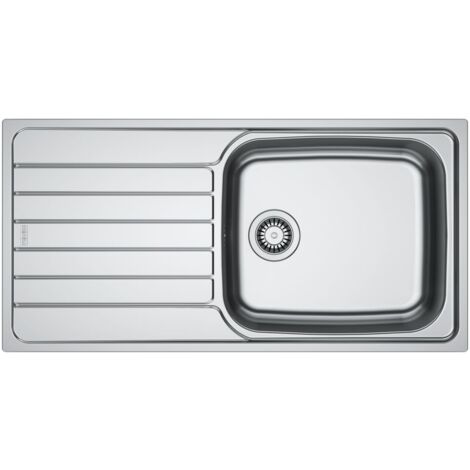 Franke – Évier 1 bac à encastrer inox 60cm – Égouttoir réversible – Vidage automatique Ø 90mm – 386745 (1/2)