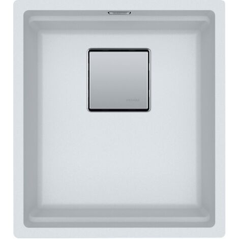 Evier Franke Kubus 2.0 Fragranit+ KNG110-37 - Blanc Artic (moucheté) - Vidage : Manuel (1/2)
