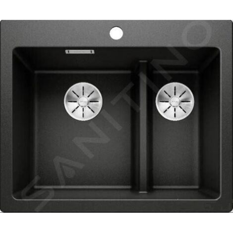Evier Blanco Pleon 6 Split Silgranit - NOIR (1/5)