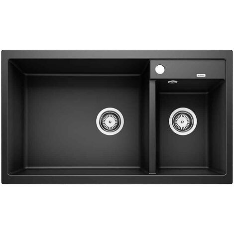 Blanco Metra 9 - Évier en silgranit, 860x500 mm, bac à gauche, noir 525936