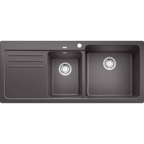 Evier Blanco Naya 8S Silgranit - Gris Rocher - Egouttoir A gauche