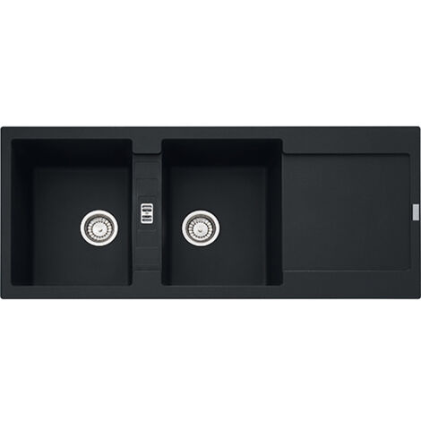 Évier de cuisine Maris Fragranit+ MRG621 - 1160 x 500 x 205 mm - Noir mat - Sous-meuble 90 cm - Franke