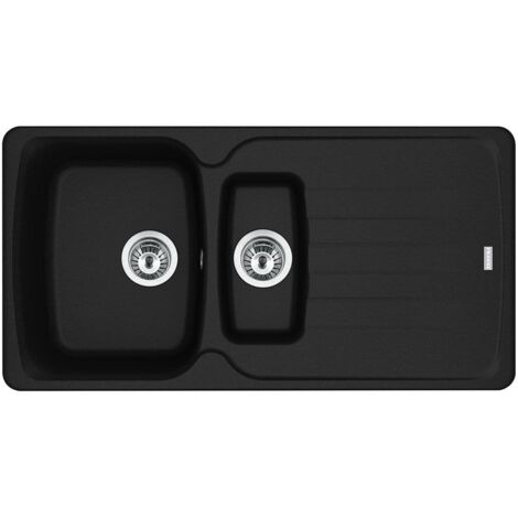 Évier Antea Fragranit AZG 651 - Noir Mat - Manuel - 970 x 500 x 210/115 mm (sous-meuble 60 cm) - Franke