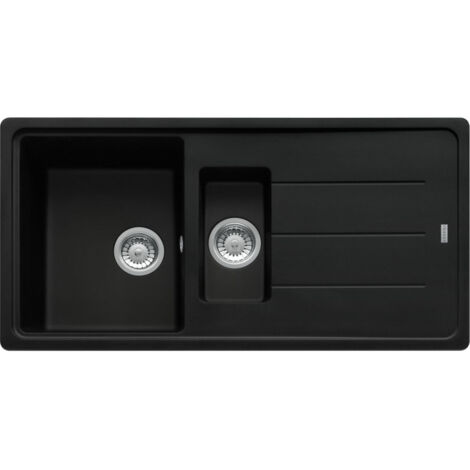 Évier Basis Fragranit BFG 651 - noir mat - manuel - 970 x 500 x 200/100 mm (sous-meuble 60 cm) - Franke