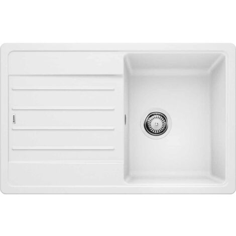Blanco – Évier 1 bac Silgranit 780 x 500 mm – Cuve 335 x 430 x 190 mm – Bonde manuelle Ø 90 mm inox – Garantie 10 ans