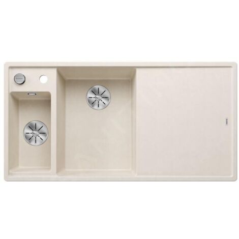 Blanco Axia III 6 - Évier en silgranit 1000x510 mm, avec commande de vidage et accessoires, InFino, blanc doux 527043