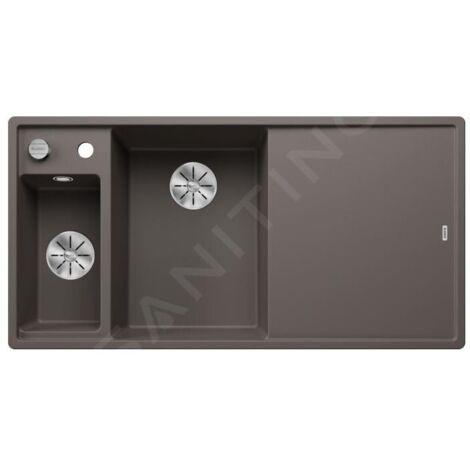 Blanco Axia III 6 - Évier en silgranit 1000x510 mm, avec commande de vidage et accessoires, InFino, gris 527226 (1/5)