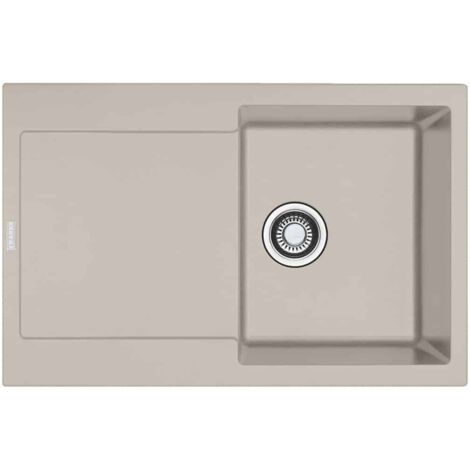 Evier à encastrer 1 bac FRANKE Maris Fragranit avec vidage manuel 78 x 50 cm Café crème