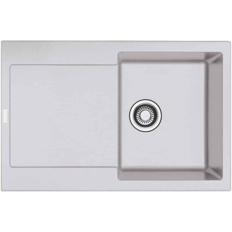 Evier à encastrer 1 bac FRANKE Maris Fragranit avec vidage manuel 78 x 50 cm Platinium