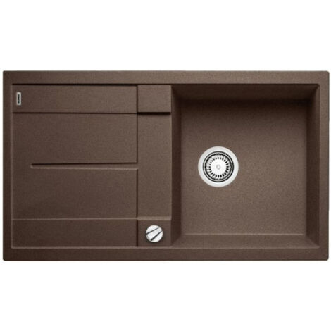 Blanco Metra 5 - Évier en silgranit, 860x500 mm, avec commande de vidage, café 515041