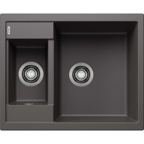 Evier Blanco Metra 6 Silgranit - Gris Rocher - Vidage : Manuel