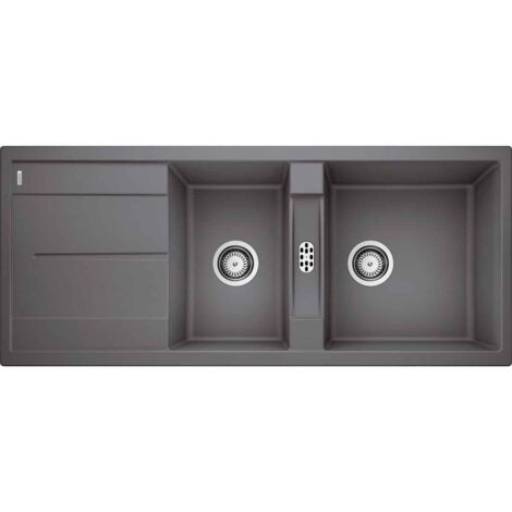 Evier à encastrer BLANCO METRA 8 S Gris Rocher - Vidage manuel