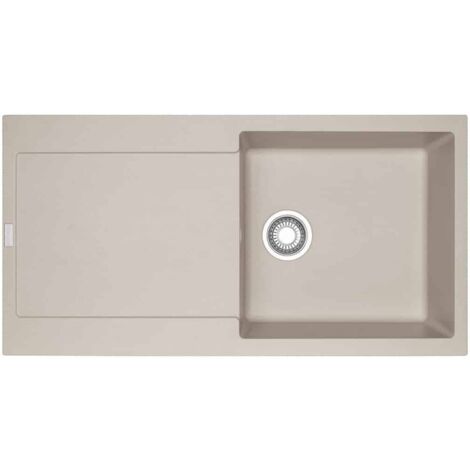 Evier à encastrer 1 bac FRANKE Maris Fragranit avec vidage manuel 97 x 50 cm Café crème
