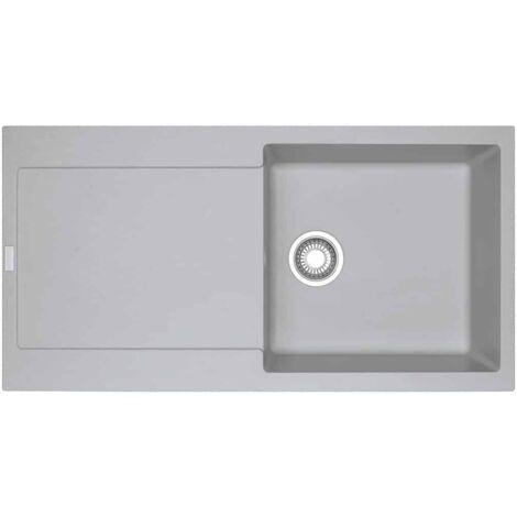Evier à encastrer 1 bac FRANKE Maris Fragranit avec vidage manuel 97 x 50 cm Platinium