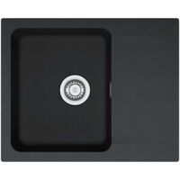 Évier Orion Tectonite OID 611-62 - carbone - 620 x 500 x 180 mm - sous-meuble 45 cm - vidage manuel - Franke