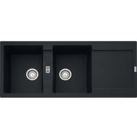 Évier de cuisine Maris Fragranit+ MRG621 - 1160 x 500 x 205 mm - Noir mat - Sous-meuble 90 cm - Franke