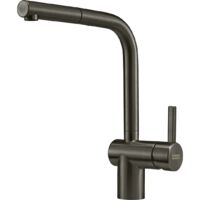 Franke – Mitigeur de lavabo à douchette monojet anthracite – Rotation 180° – Débit 9.7 L/min – Fixation corps fileté – Flexible tressé 1.5 m