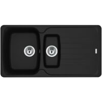 Évier Antea Fragranit AZG 651 - Noir Mat - Manuel - 970 x 500 x 210/115 mm (sous-meuble 60 cm) - Franke