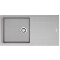 Franke – Évier 1 bac Tectonite 970x500mm – Finition Platinum – Vidage gain de place 90mm – Résistant aux hautes températures jusqu'à 300°C
