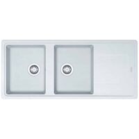 Franke – Évier 2 bacs Tectonite 1160 x 500 mm – Finition résistante aux hautes températures – Vidage gain de place – Garantie 5 ans
