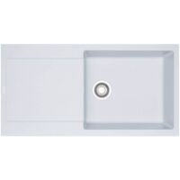 Franke – Évier 1,5 bac Fragranit+ MRG611-XL – Blanc artic moucheté – Pré-percé pour robinetterie – Traitement anti-bactérien