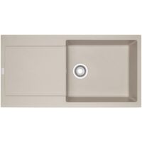Franke – Évier 1,5 bac Fragranit+ MRG611-XL – Finition café crème – Pré-percé pour robinetterie – Traitement anti-bactérien