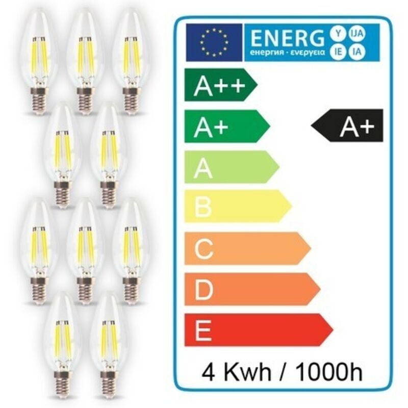 Ampoule LED E14 16w Blanc Chaud 3000k 1600lm, équivalent Lampe