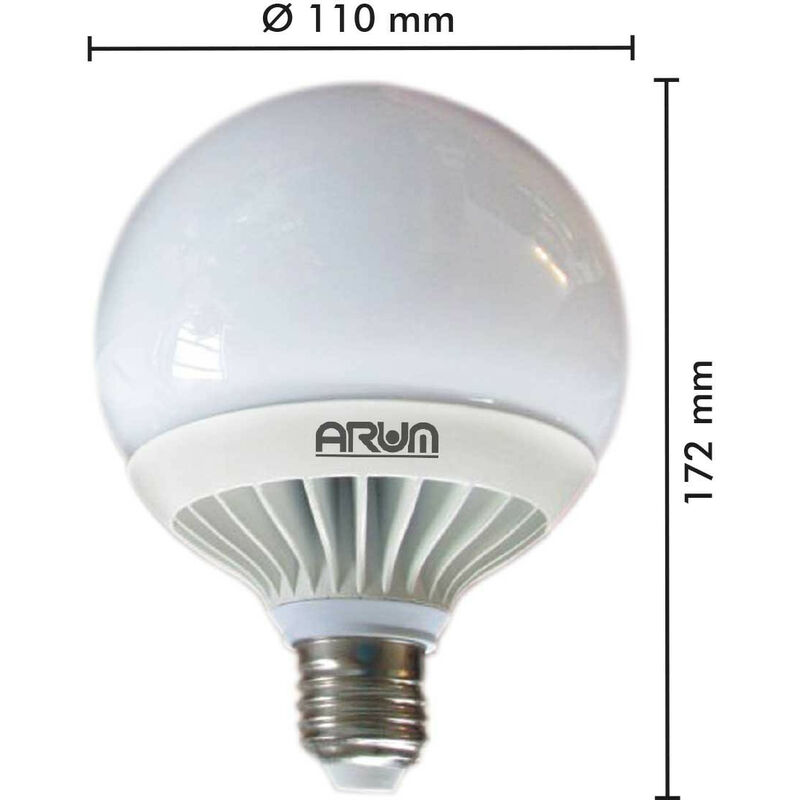 Ampoule LED E27 Globe G120 18W 1825Lm 3000K - garantie 5 ans