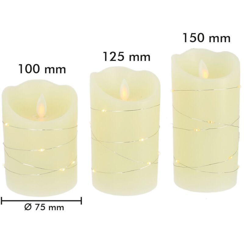 Bougie Pilier LED TruGlow® Orange 20cm Avec Télécommande Et Minuteur - Effet Flamme Réaliste