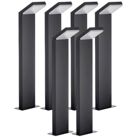 Lot de 6 Bornes LED Extérieure DAYTONA 12W Eq 120W IP44
