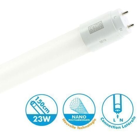 5 Tubes Neon LED 24W 150cm T8 2500 Lumens Professionnel  Température de Couleur: Blanc Froid 6000K