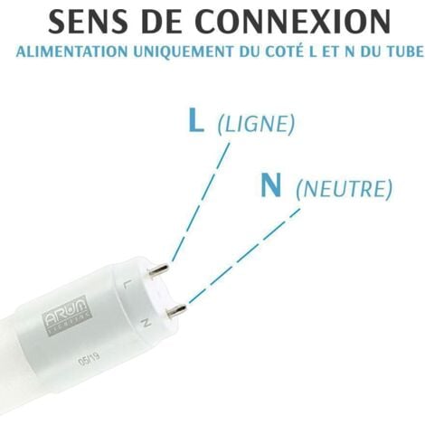 5 Tubes Neon LED 24W 150cm T8 2500 Lumens Professionnel  Température de Couleur: Blanc Froid 6000K