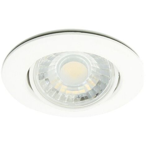Lot de 10 Spots LED Encastrables Valence 8W Orientable Equ. 75W  Température de Couleur: Blanc neutre 4000K