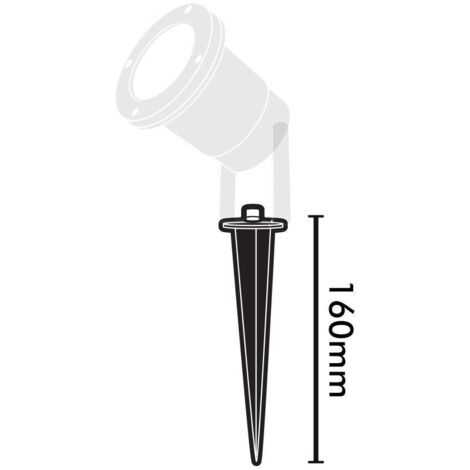 Lot de 10 Piquets métallique de fixation noir pour spot ou projecteur