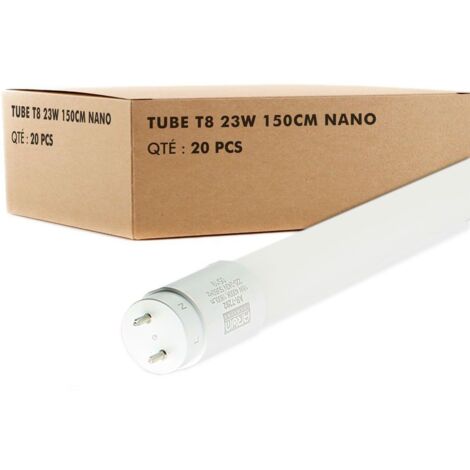 Lot de 20 Tubes T8 LED 150cm 24W connexion latérale Température de Couleur:  Blanc froid 6400K