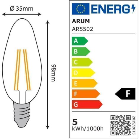 Ampoule LED E14 4.9W 2700K Filament