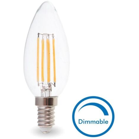 Lot de 10 Ampoules LED E14 4W COG Dimmable Blanc Chaud Température de  Couleur: Blanc chaud 2700K