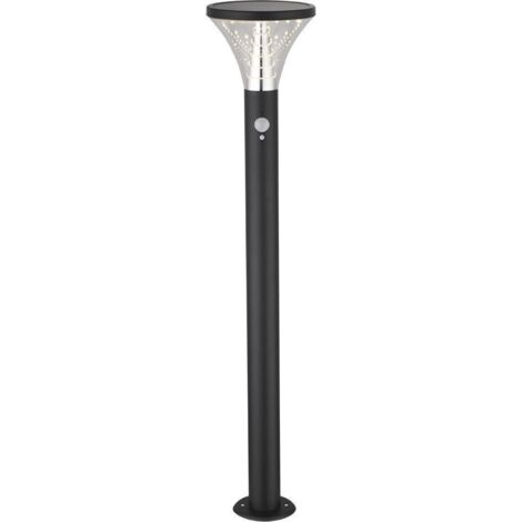 Arum Lighting – Borne solaire Benidorm 80 cm – 600 lumens LED – Indice de protection IP44 – Détecteur de mouvement 6 m – 3 modes d'éclairage