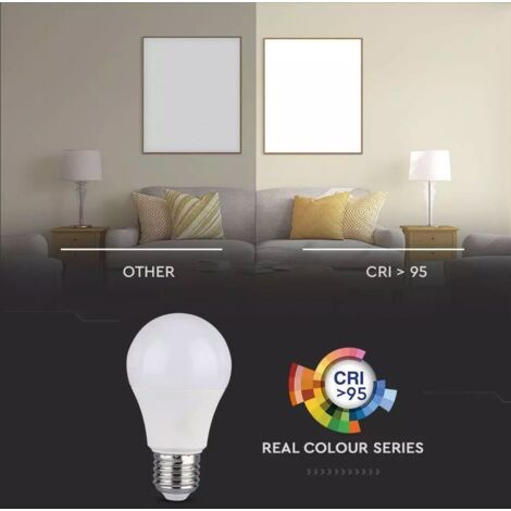 Ampoule LED E27 10W Eq 60W CRI 95  Température de Couleur: Blanc chaud 2700K