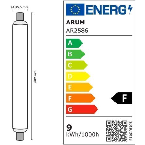 Lot de 2 TUBES LINO LED S19 9W Eq 60W  Température de Couleur: Blanc neutre 4000K